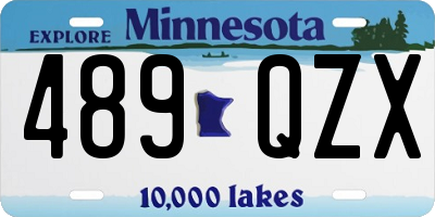 MN license plate 489QZX