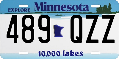 MN license plate 489QZZ