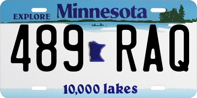 MN license plate 489RAQ