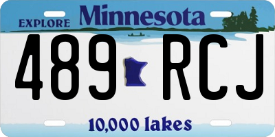 MN license plate 489RCJ