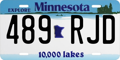 MN license plate 489RJD