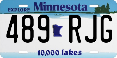 MN license plate 489RJG
