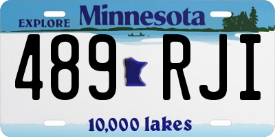 MN license plate 489RJI
