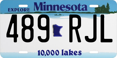 MN license plate 489RJL