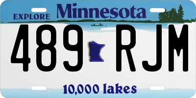 MN license plate 489RJM