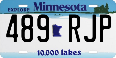 MN license plate 489RJP