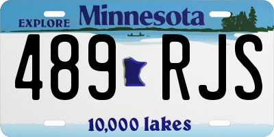 MN license plate 489RJS