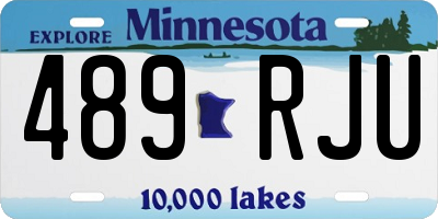 MN license plate 489RJU