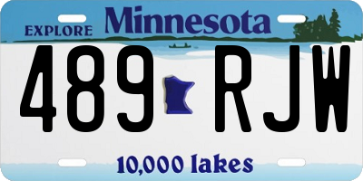 MN license plate 489RJW