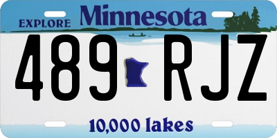 MN license plate 489RJZ