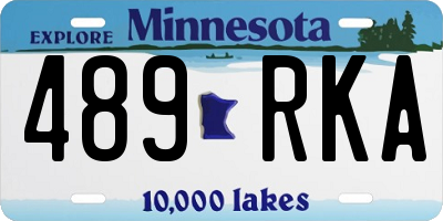 MN license plate 489RKA