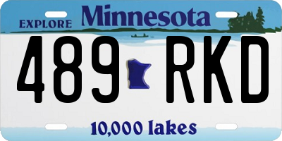 MN license plate 489RKD