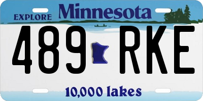 MN license plate 489RKE