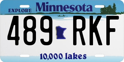 MN license plate 489RKF