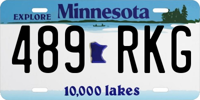 MN license plate 489RKG