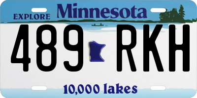 MN license plate 489RKH