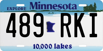 MN license plate 489RKI