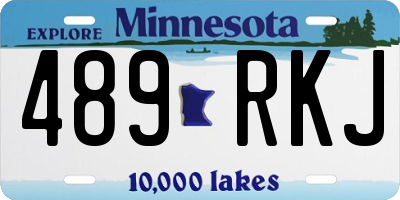 MN license plate 489RKJ