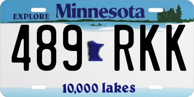 MN license plate 489RKK