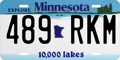 MN license plate 489RKM