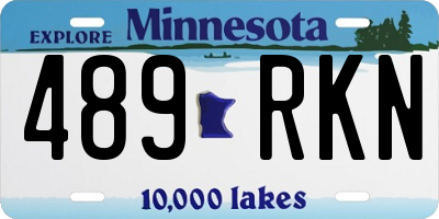 MN license plate 489RKN