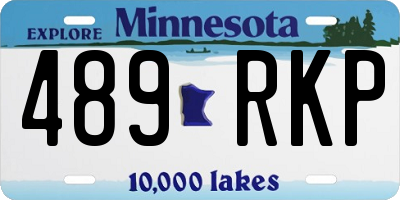MN license plate 489RKP