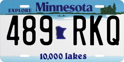 MN license plate 489RKQ