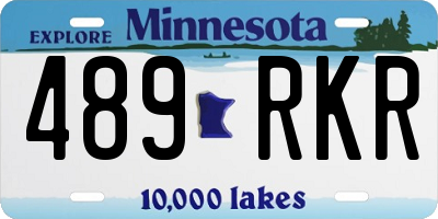 MN license plate 489RKR