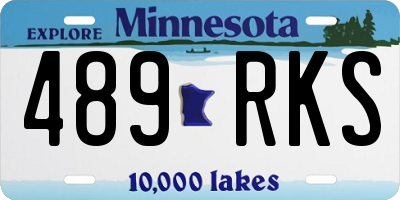 MN license plate 489RKS