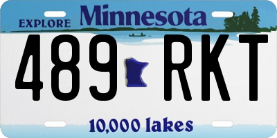 MN license plate 489RKT