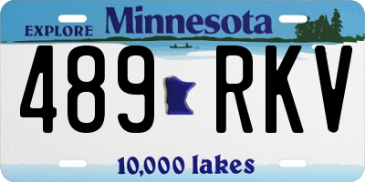 MN license plate 489RKV