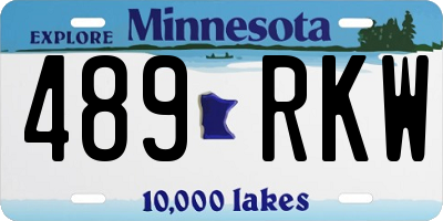 MN license plate 489RKW