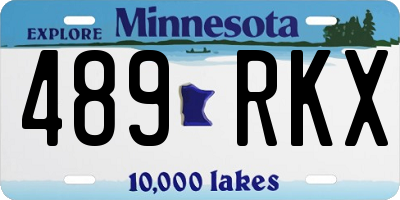MN license plate 489RKX