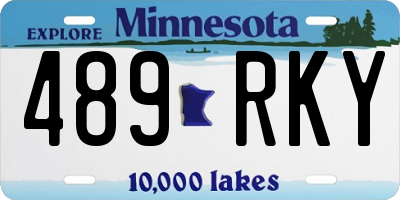 MN license plate 489RKY