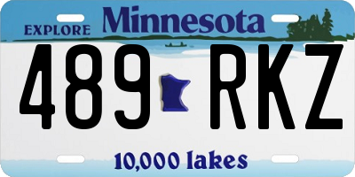 MN license plate 489RKZ