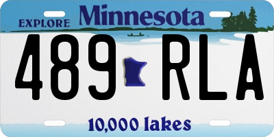 MN license plate 489RLA