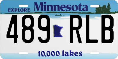 MN license plate 489RLB