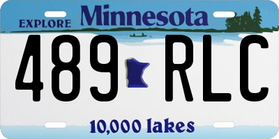 MN license plate 489RLC