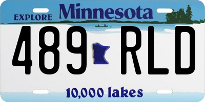 MN license plate 489RLD