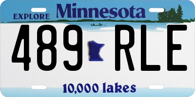 MN license plate 489RLE