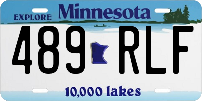 MN license plate 489RLF