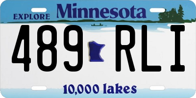 MN license plate 489RLI