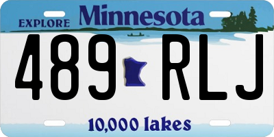MN license plate 489RLJ