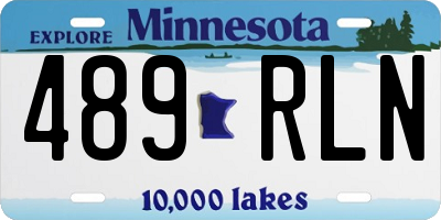 MN license plate 489RLN