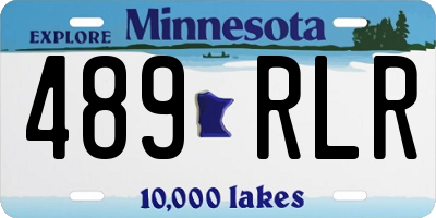 MN license plate 489RLR