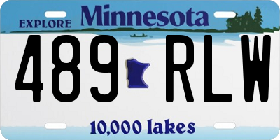 MN license plate 489RLW