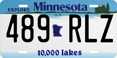 MN license plate 489RLZ