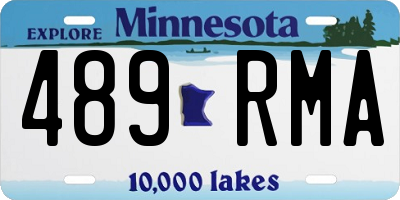 MN license plate 489RMA
