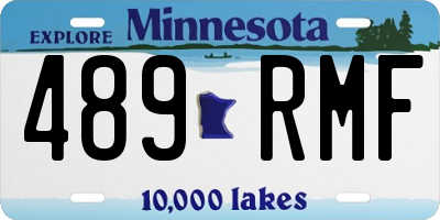 MN license plate 489RMF