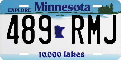 MN license plate 489RMJ